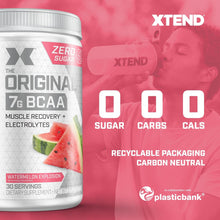 XTEND Original BCAA Powder Watermelon Explosion - Sugar Free Post Workout Muscle Recovery Drink with Amino Acids - 7G Bcaas for Men & Women - 30 Servings