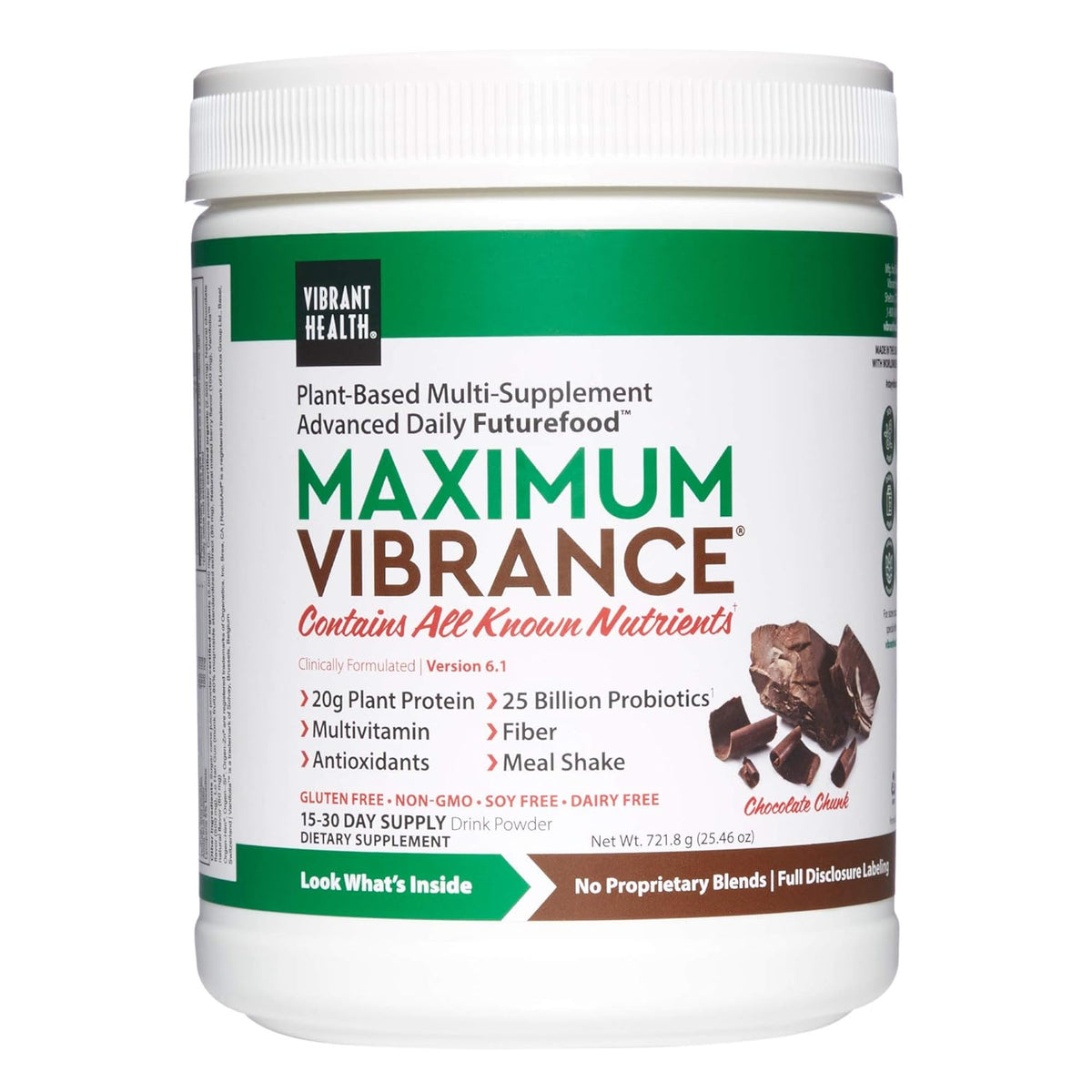 , Maximum Vibrance, Complete Vegan Meal Shake with PlantBased Protein