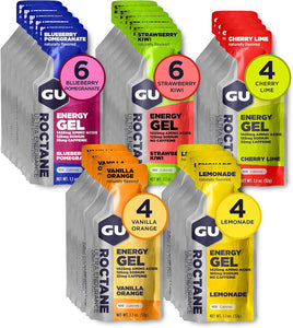 GU Energy Roctane Ultra Endurance Energy Gel, 24-Count, Assorted Flavors (Packaging May Vary)