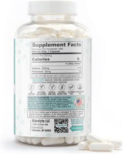 Buffered Electrolyte Salt Capsules, 300 Capsules Value Size, Sodium & Potassium Dietary Supplement