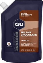 Roctane Ultra Endurance Energy Gel, Vegan, Gluten-Free, Kosher, and Dairy-Free On-The-Go Energy for Any Workout, 15-Serving Pouch, Sea Salt Chocolate