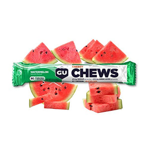 GU Energy Chews Double-Serving Sleeve, 18-Count, Watermelon