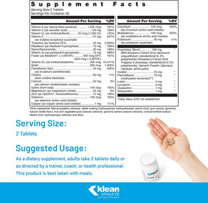 Klean Multivitamin | Essential Nutrients and Antioxidants for Optimal Health | NSF Certified for Sport | 60 Tablets