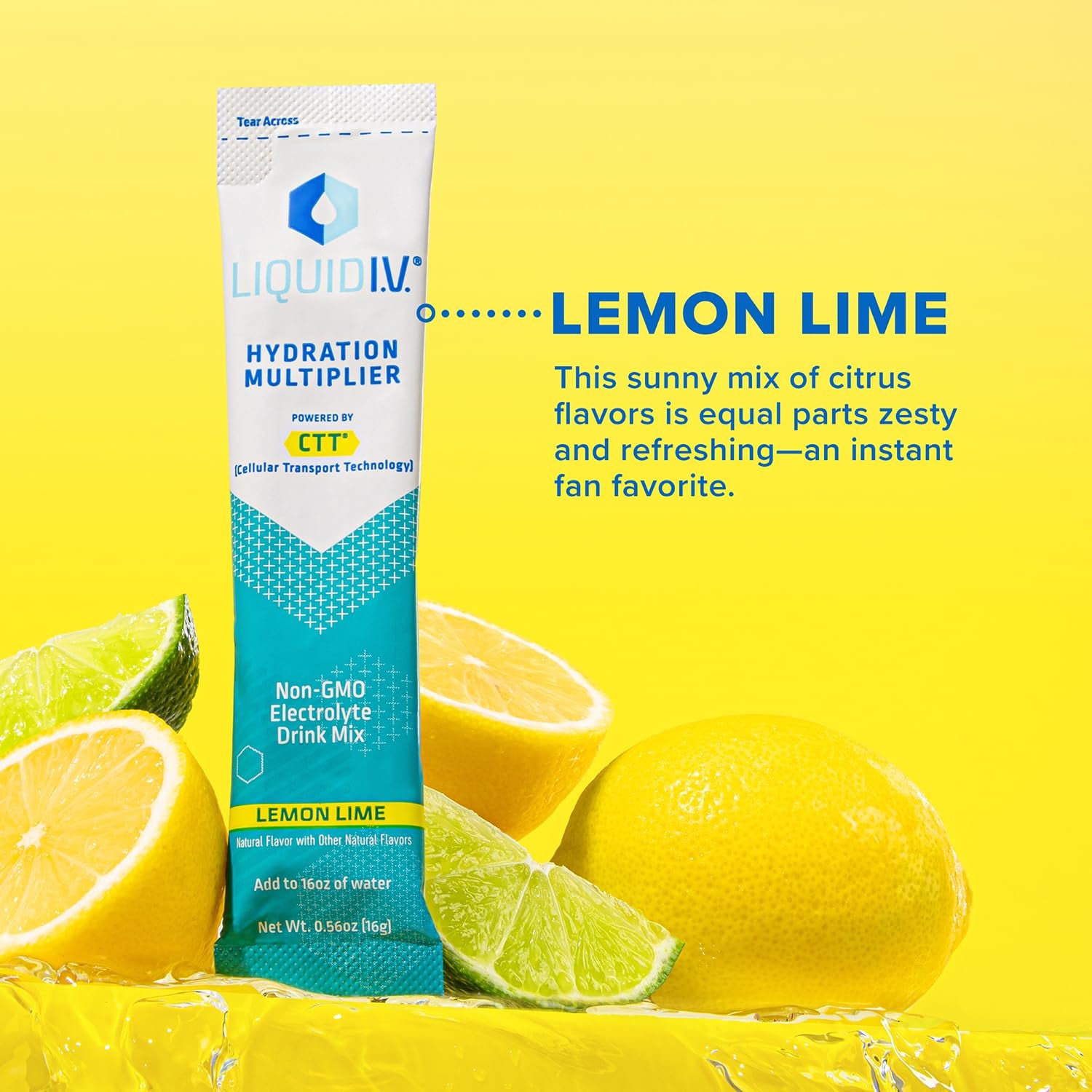 Liquid I.V. Hydration Multiplier Variety Pack – Lemon Lime, Passion Fruit, Strawberry, Tropical Punch - Hydration Powder Packets | Electrolyte Drink