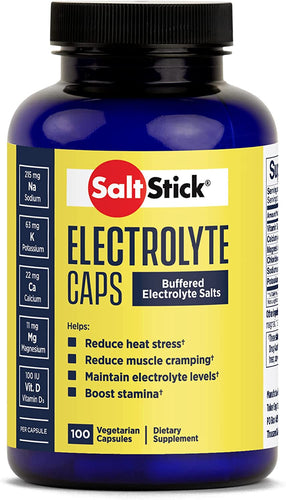 2023 SaltStick Caps, Premium Electrolyte Replacement Capsules, 100 Count Bottle