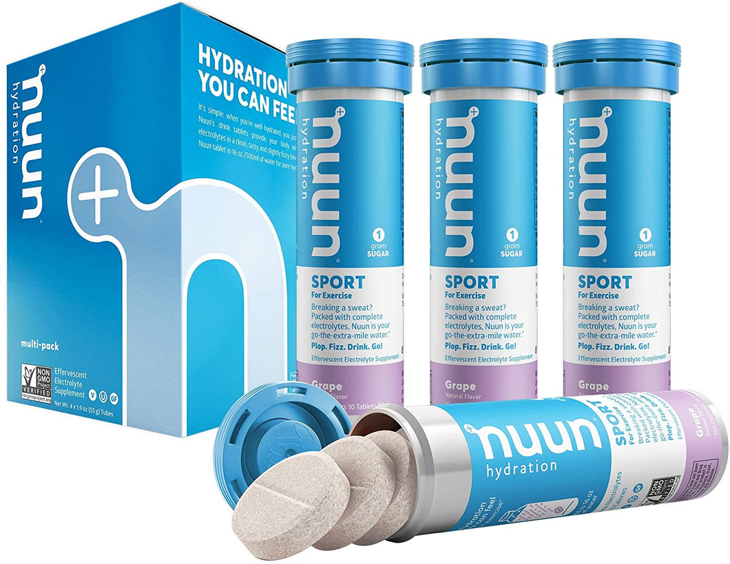 Nuun Sport: Electrolyte Drink Tablets,  4 Tubes (40 Servings)