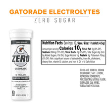 Zero Tablets: Zero Sugar, All the Electrolytes, Glacier Cherry, 10 Count (Pack of 8)​