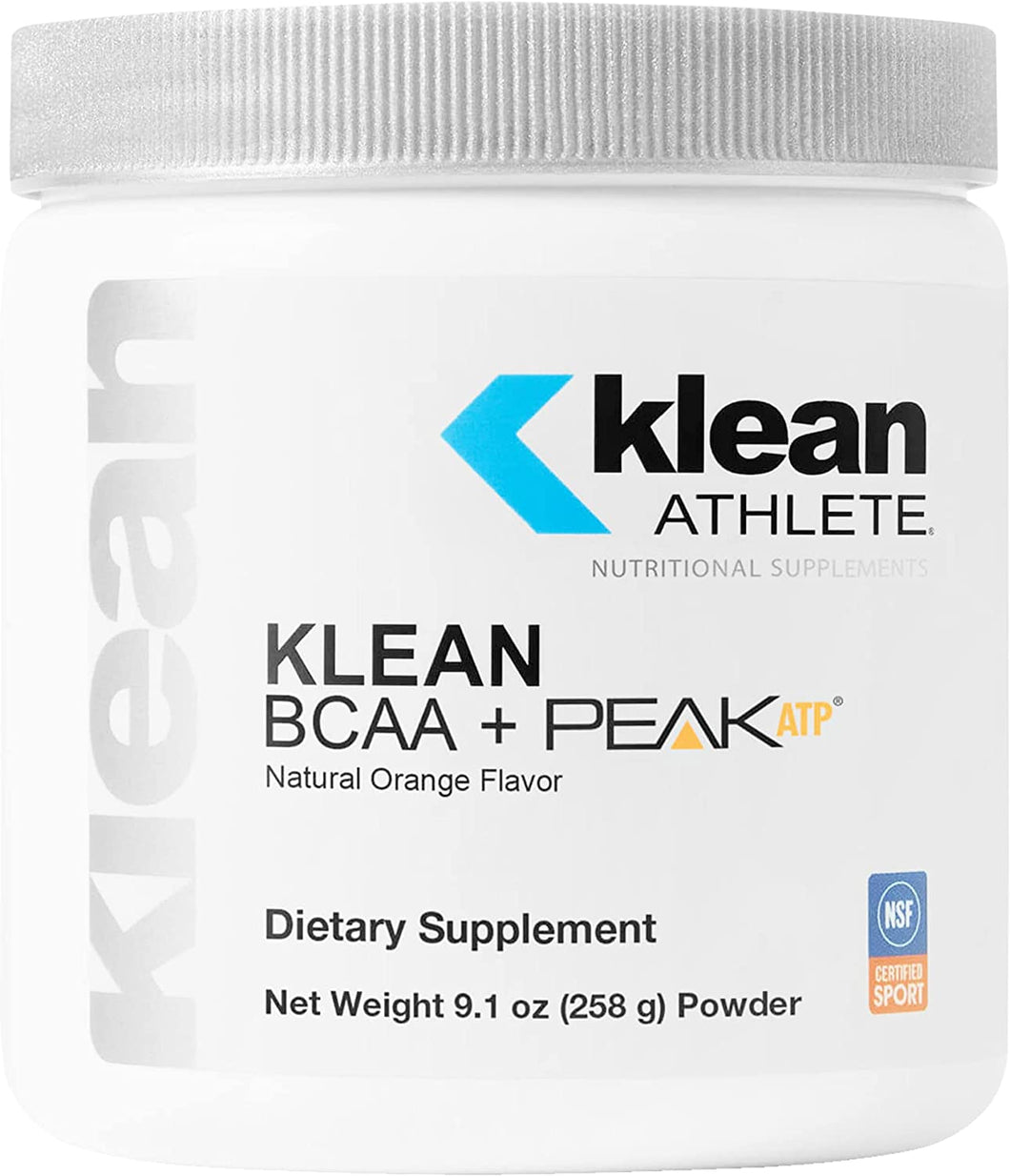 Klean BCAA + Peak ATP | Amino Acid Supplement for Muscle Building, Workout Recovery, and Lean Muscle | 9.1 Ounces | Natural Orange Flavor