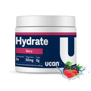 Hydrate, Berry, Keto, Sugar-Free Electrolyte Replacement for Men & Women, Non-Gmo, Vegan, Gluten-Free, Great for Runners, Gym-Goers and High Performance Athletes | 30 Servings (3.15 Ounces)