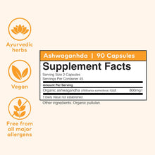 Ashwagandha Herbal Supplement - Vegan, Gluten-Free, Kosher, USDA Certified Organic, Non-Gmo, Supports Mood, Endurance, Vitality & Strength - 90 Capsules