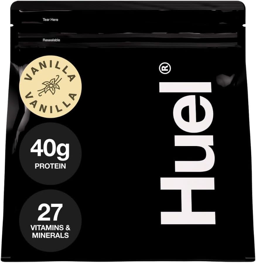 Black Edition | Vanilla 40G Vegan Protein Powder | Nutritionally Complete Meal | 27 Vitamins and Minerals, Gluten Free | 17 Servings | Scoop Not Included to Reduce Plastic