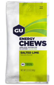 GU Energy Chews Salted Lime DOUBLE-SERVING BAG (12PK BOX)