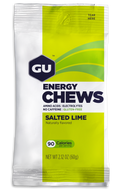 GU Energy Chews Salted Lime DOUBLE-SERVING BAG (12PK BOX)