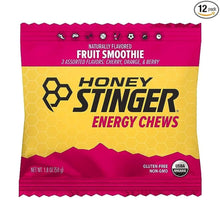 Organic Fruit Smoothie Energy Chew | Gluten Free & Caffeine Free | for Exercise, Running and Performance | Sports Nutrition for Home & Gym, Pre and Mid Workout | 12 Pack, 21.6 Ounce