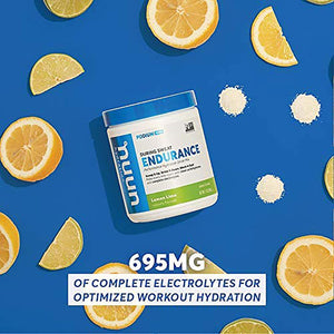 Hydration Endurance | Workout Support | Electrolytes & Carbohydrates (Lemon Lime, 16 Servings - Canister)