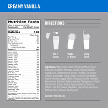 Protein Powder, Creamy Vanilla Whey Isolate with Vitamin C & Zinc for Immune Support, 25G Protein, Zero Carb & Keto Friendly, 44 Servings, 3 Pounds (Packaging May Vary)