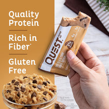 Chocolate Chip Cookie Dough Protein Bars, High Protein, Low Carb, Gluten Free, Keto Friendly, 12 Count