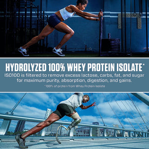 ISO100 Hydrolyzed Protein Powder, 100% Whey Isolate , 25G of Protein, 5.5G Bcaas, Gluten Free, Fast Absorbing, Easy Digesting, Gourmet Vanilla, 20 Servings